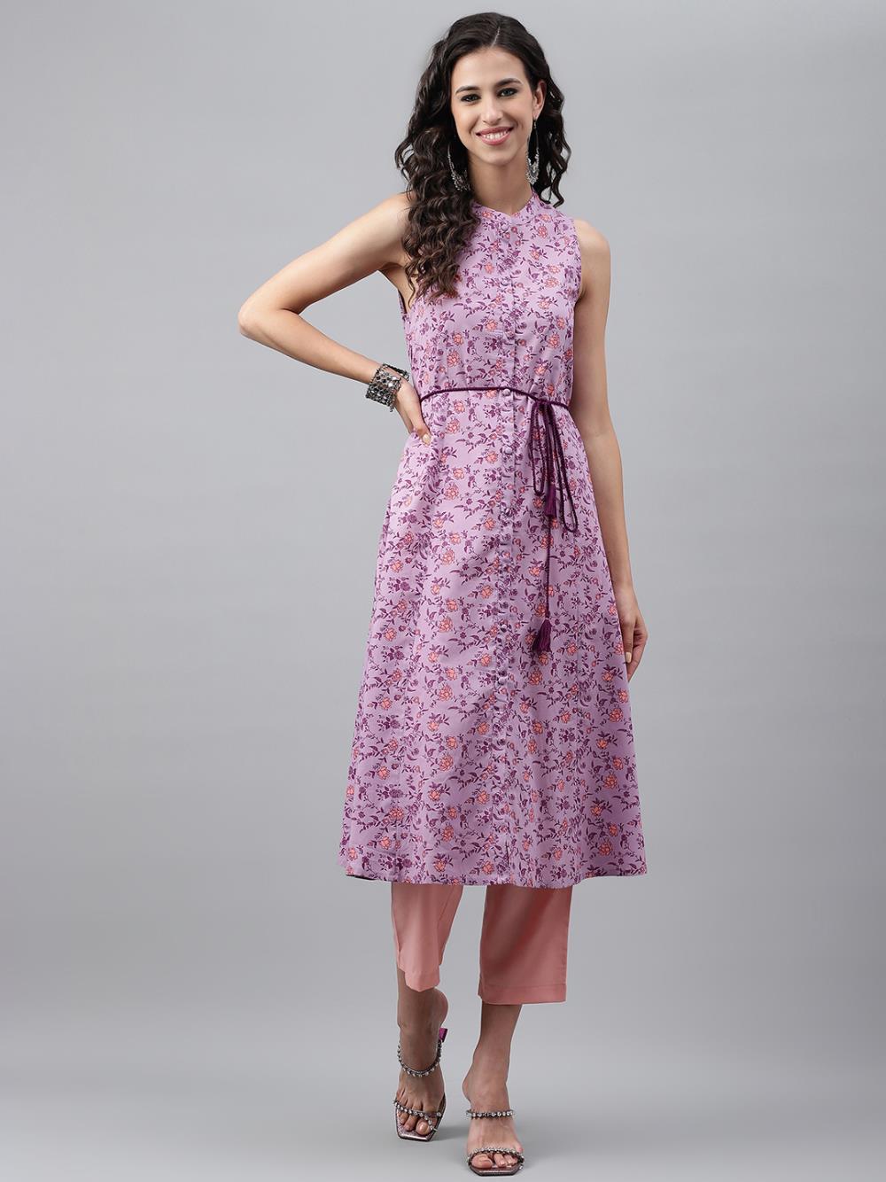 Pink Printed Kurti